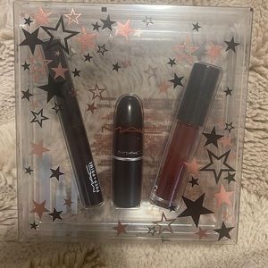 NWT MAC Makeup 3 Piece Set! 1 Lipgloss, 1 Lipstick, & 1 Prep and Prime Lip Base!